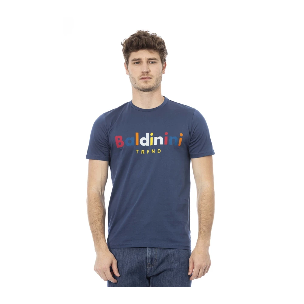 Baldinini Korte Mouw Ronde Hals T-shirt Blue Heren