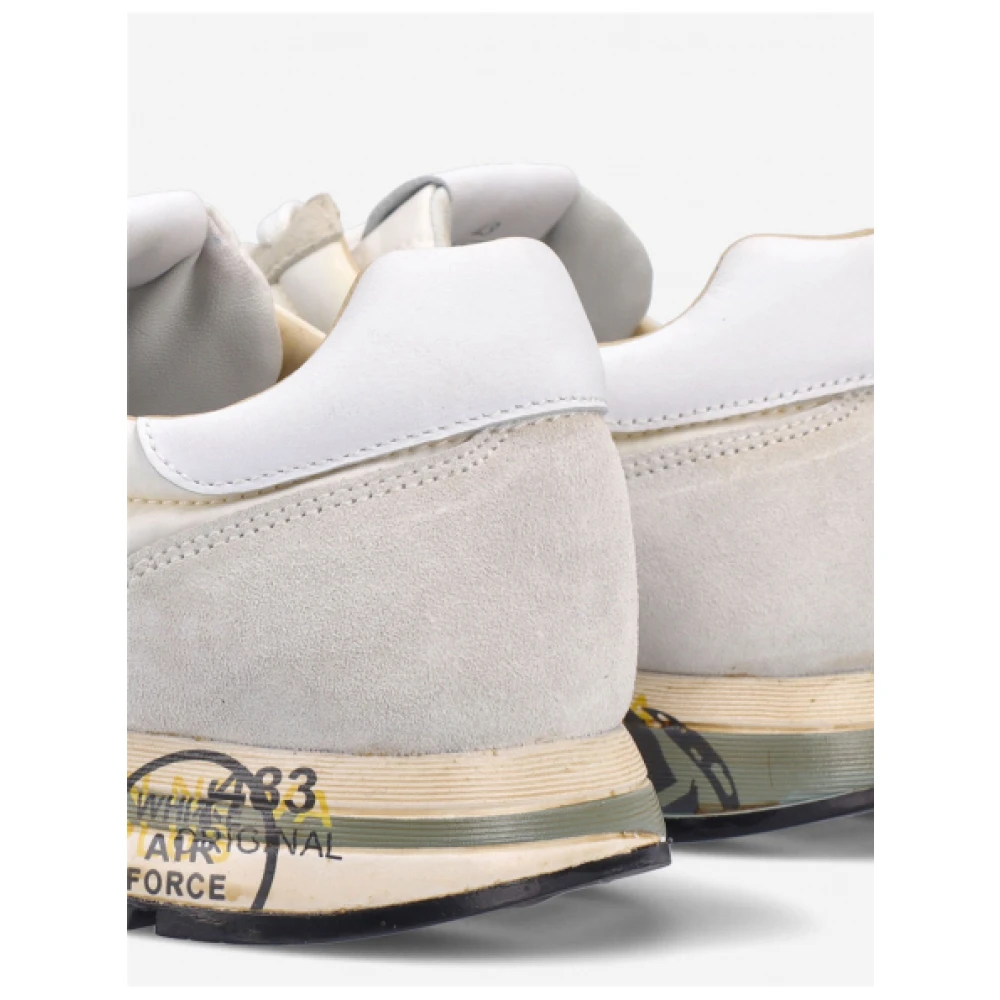 Premiata Lucy Heren Sneakers met Geborduurd Logo Beige Heren