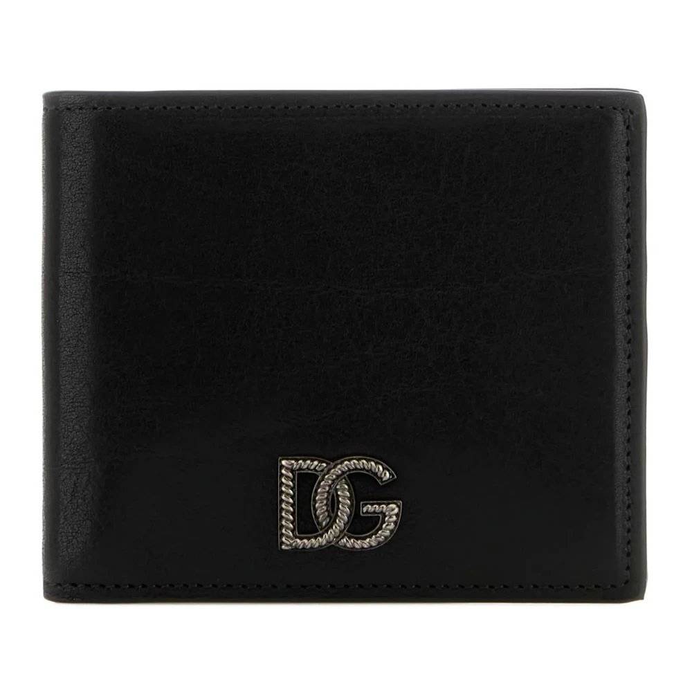 Dolce & Gabbana Tempesta Calfskin Wallet - Male - Wallets & Cardholders - Black - One Size - Accessories