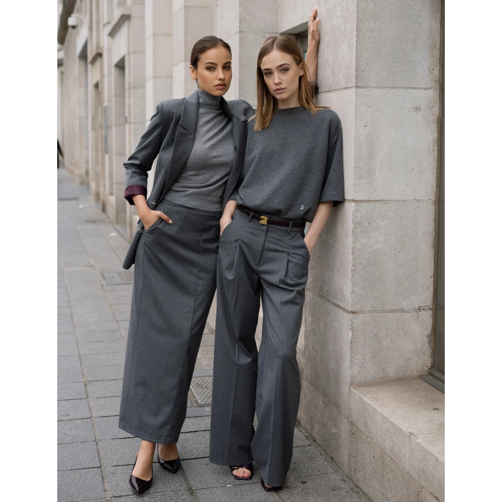 March23 Maxi-rok met bloemenprint Gray Dames