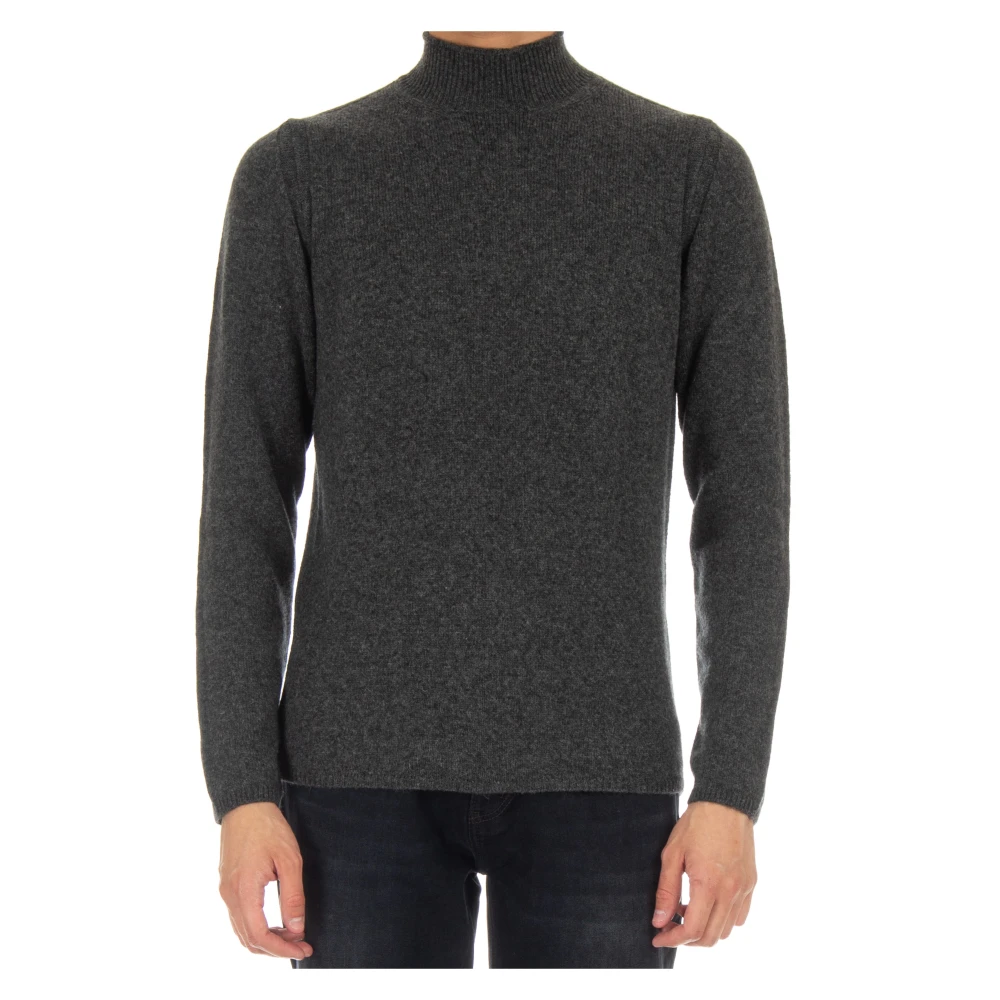Roberto Collina Men's Gray Grey Wool And Camel Jumper - Turtlenecks - L - Knitwear