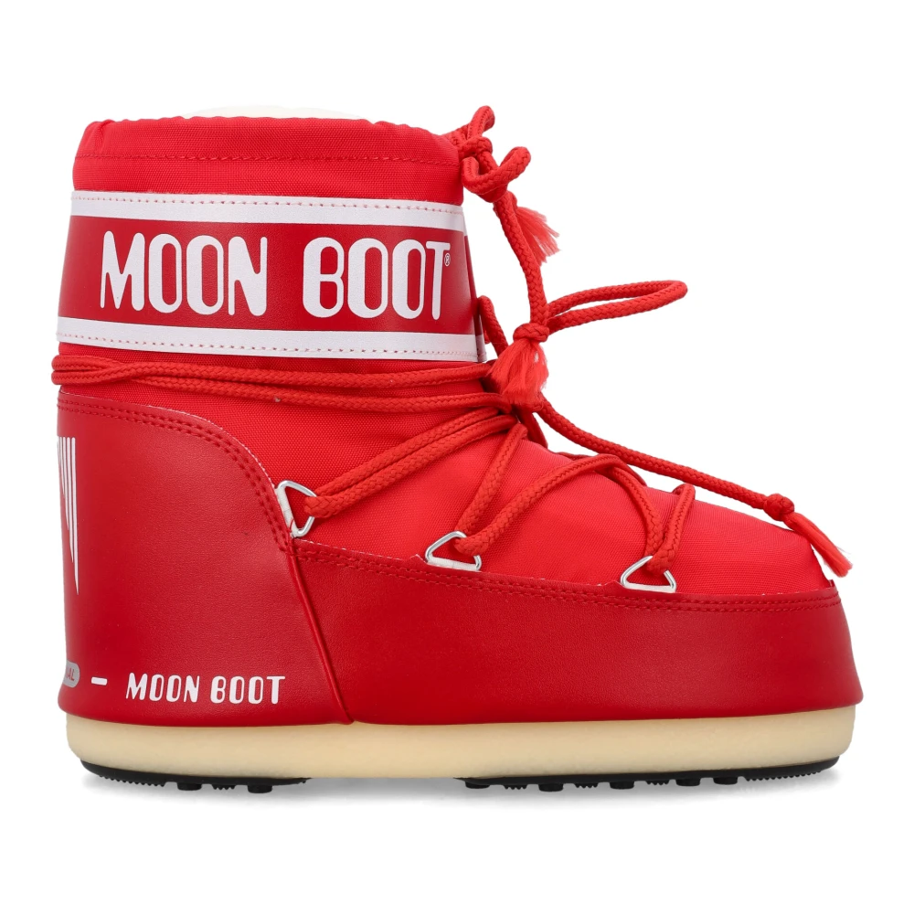 Moon boot Rode Enkellaarzen met Slip-on Design Red Dames