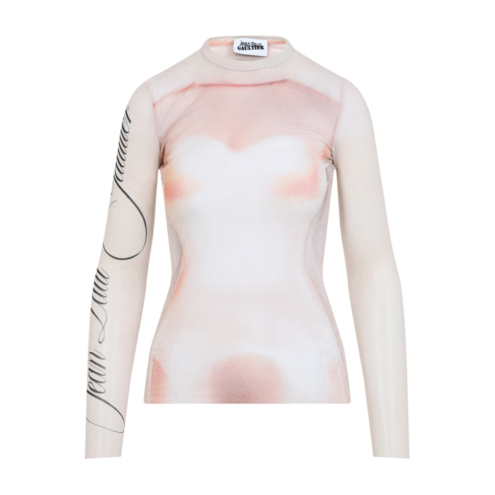 Jean Paul Gaultier Roze & Paarse Topwear 'Le Classique' Pink Dames