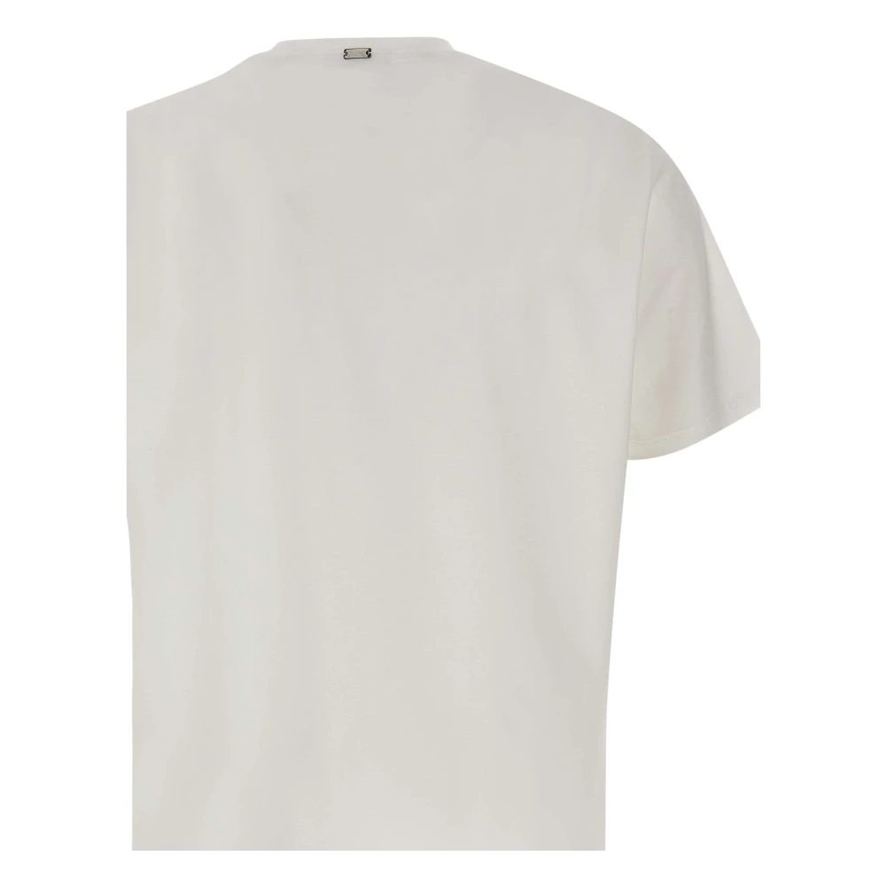 Herno Witte Katoenen T-shirt Crew Neck White Heren