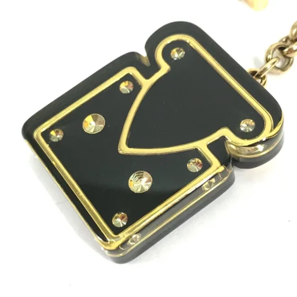 Louis Vuitton Vintage Pre-owned Fabric key-holders Black Dames