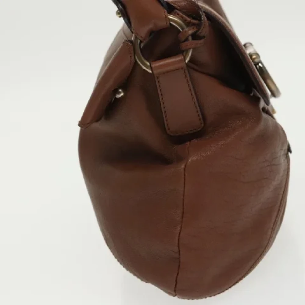 Salvatore Ferragamo Pre-owned Leather shoulder-bags Brown Dames