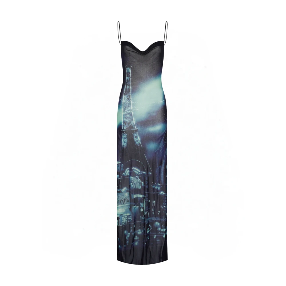 Jean Paul Gaultier Gedrukte Mesh Slip Jurk Multicolor Dames