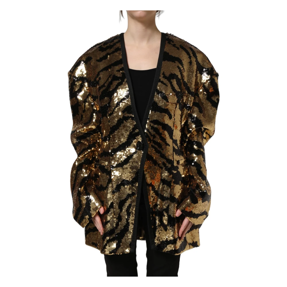 Dolce & Gabbana Yellow Blazers, Female, S, Single Breasted Blazer
