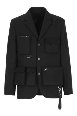 Svart Ulljacka med Spetsiga Slag