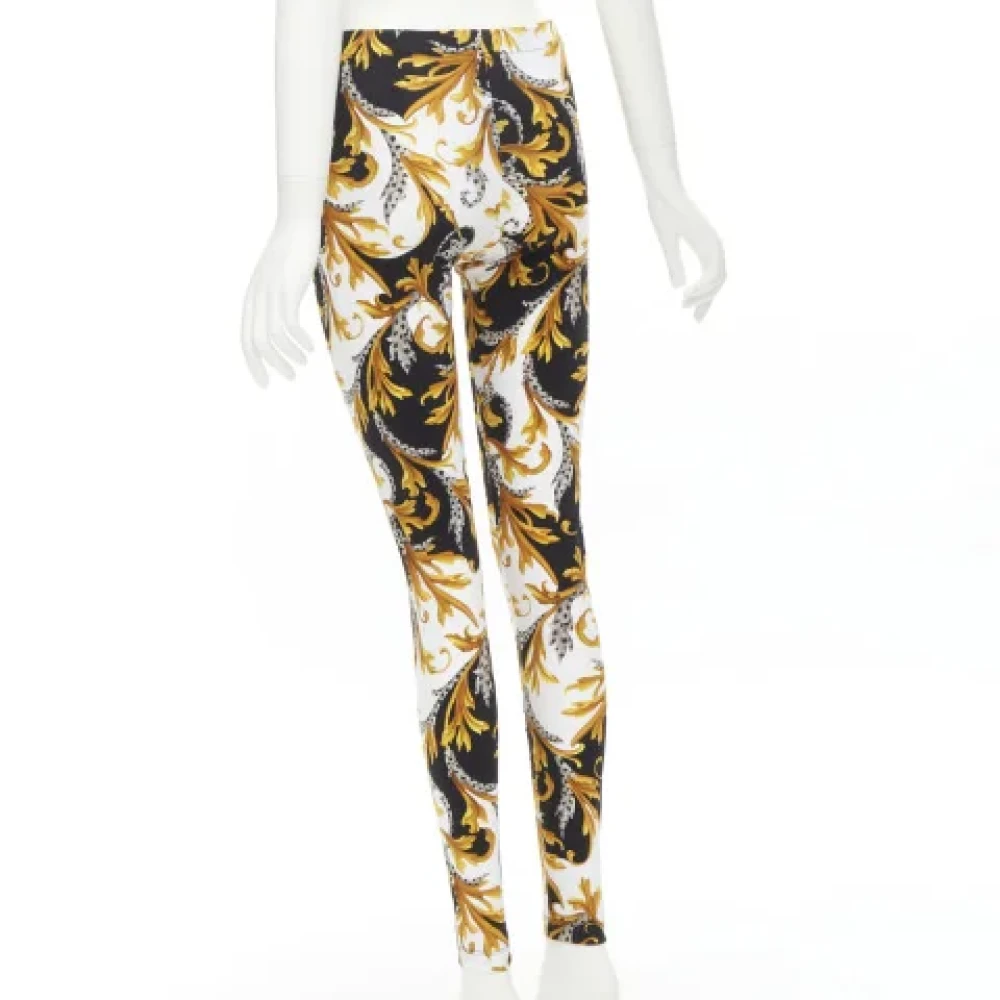 Versace Pre-owned Fabric bottoms Yellow Dames