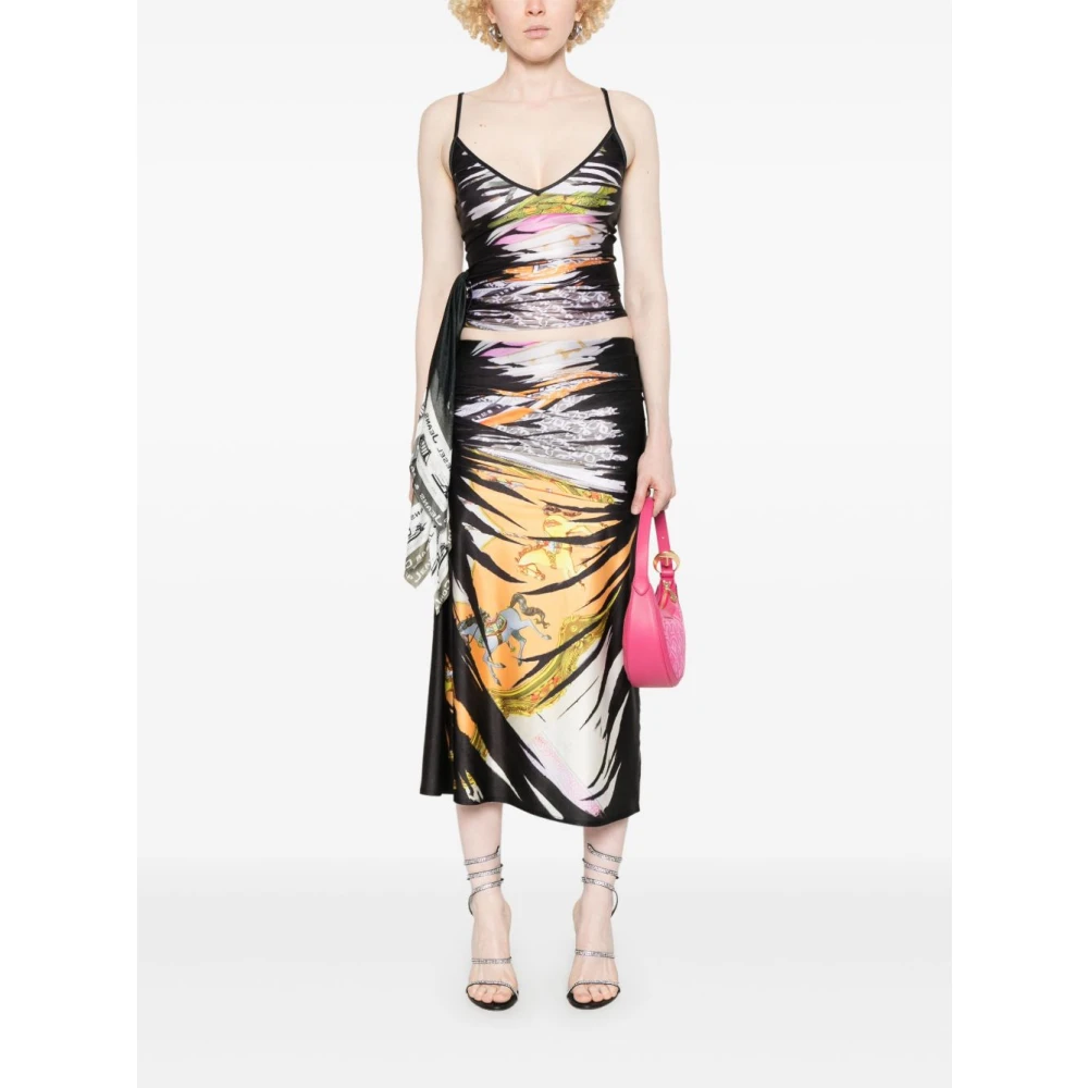 Diesel Gerimpelde MultiColour Rok met Zijstrik Multicolor Dames
