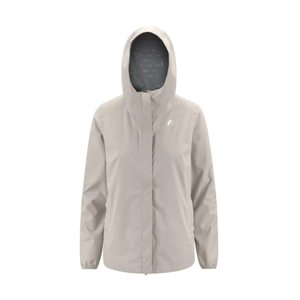 K-Way Women's Beige Rain Jackets, Xl, Marguerite Stretch Dot