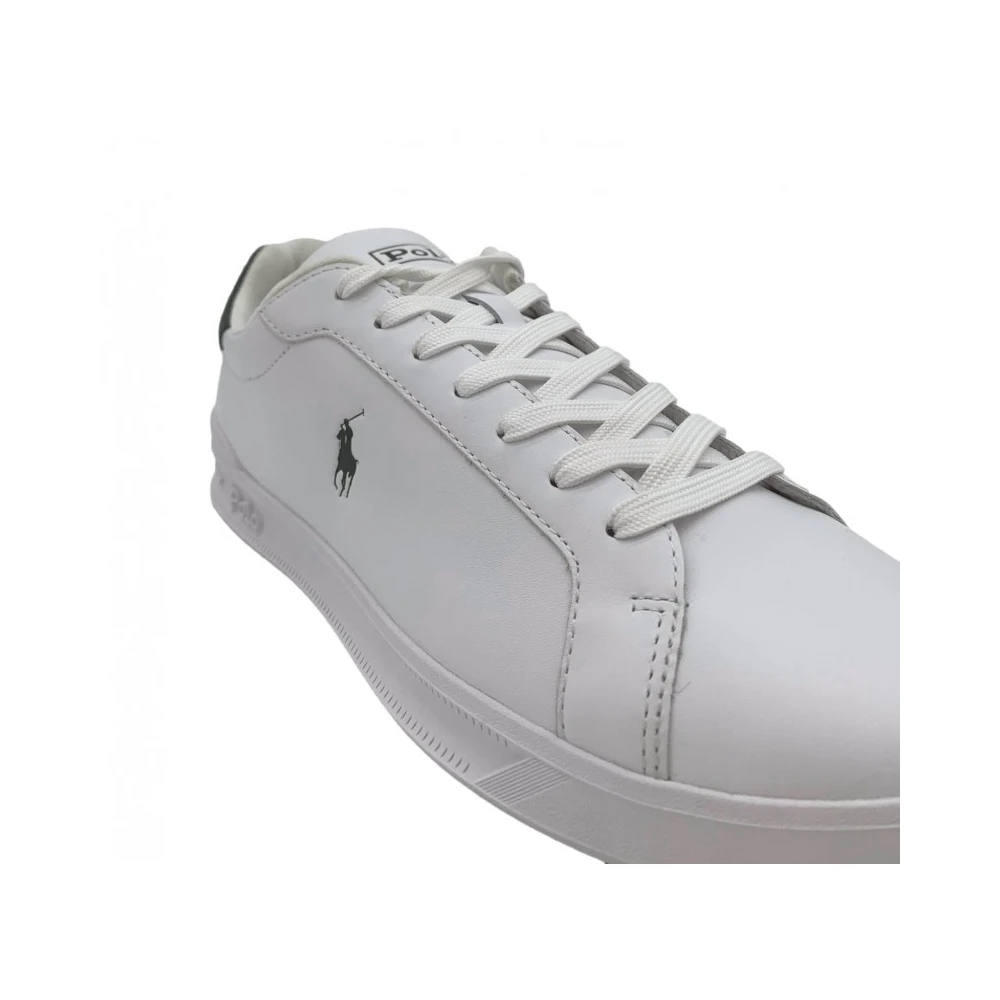 Polo Ralph Lauren Groene leren veterschoenen White Heren