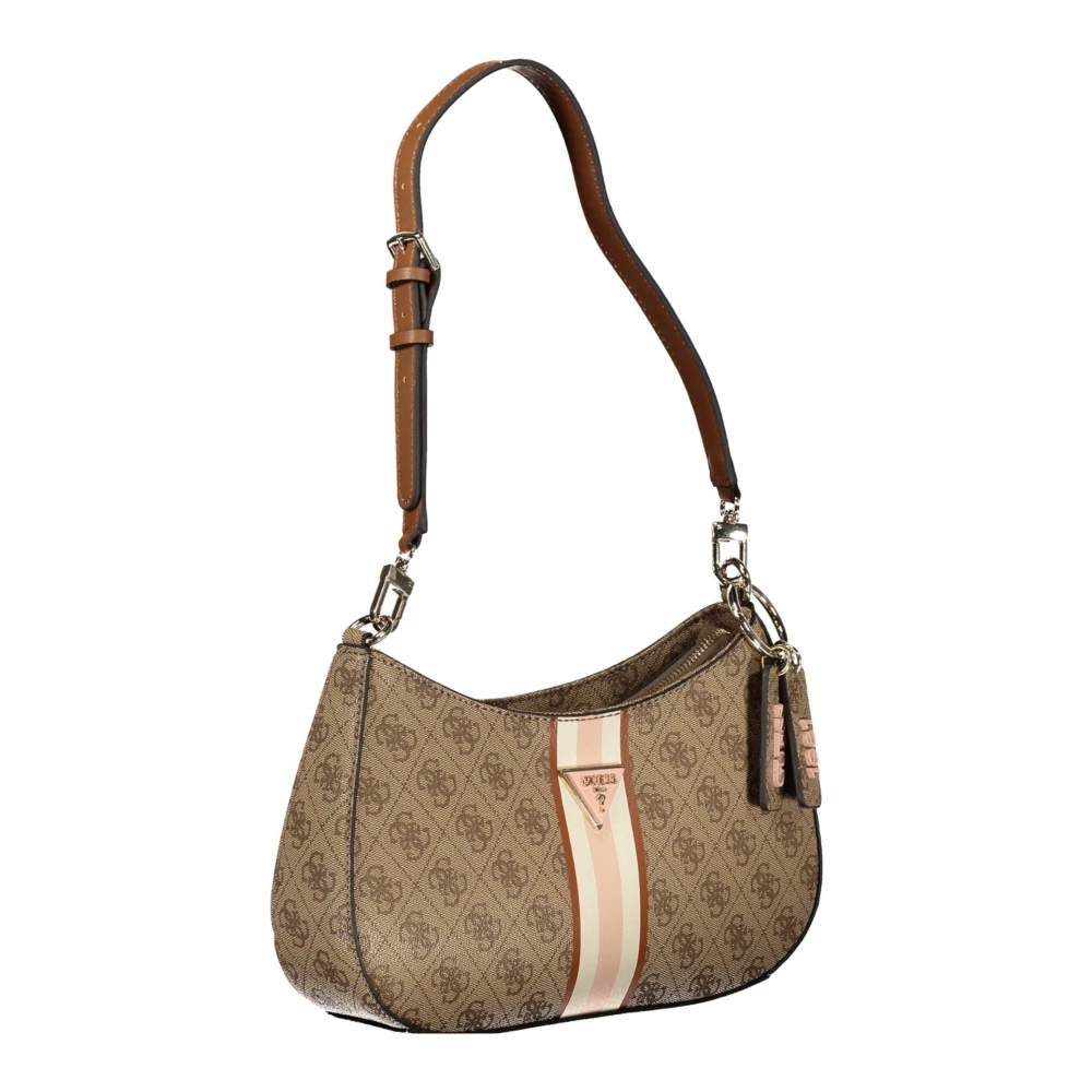 Guess Beige Schoudertas Noelle Contrast Details Beige Dames