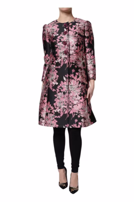 roze-zwart-bloemen-jacquard-trenchcoat-jas