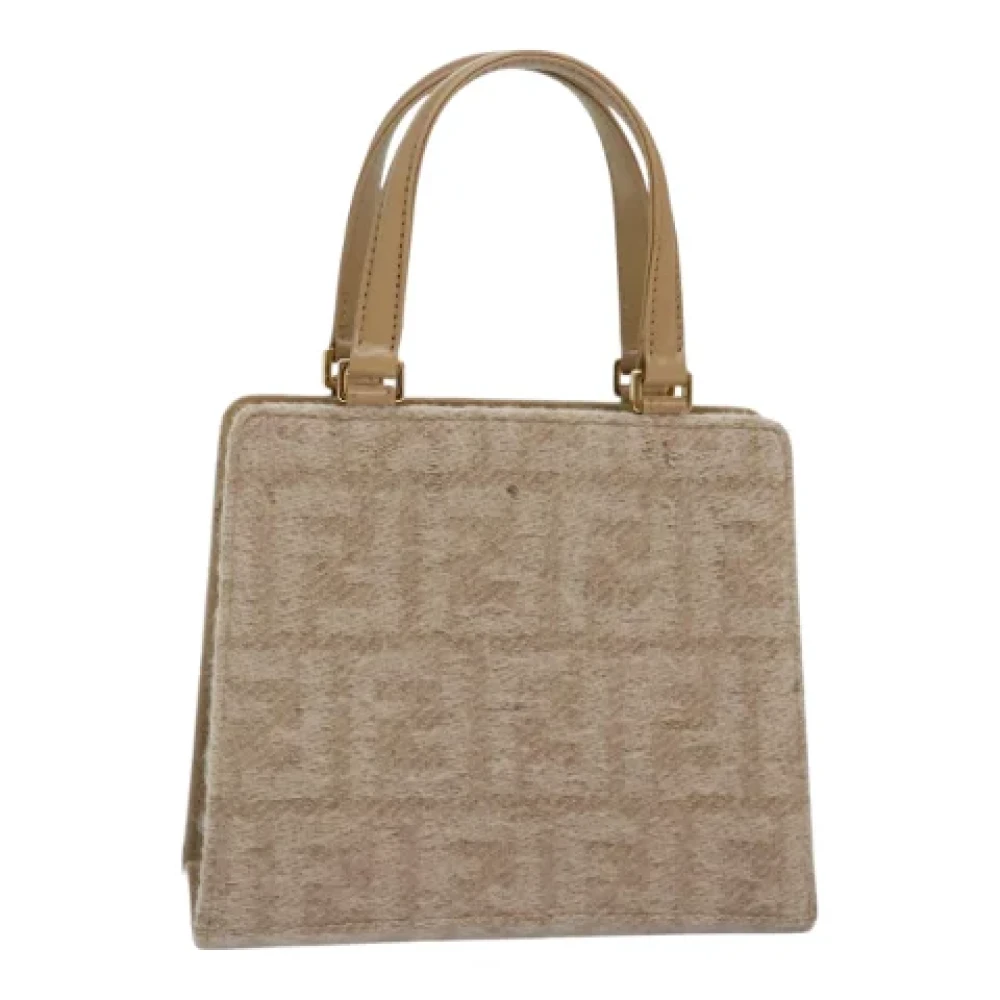 Fendi Vintage Pre-owned Canvas fendi-bags Beige Dames