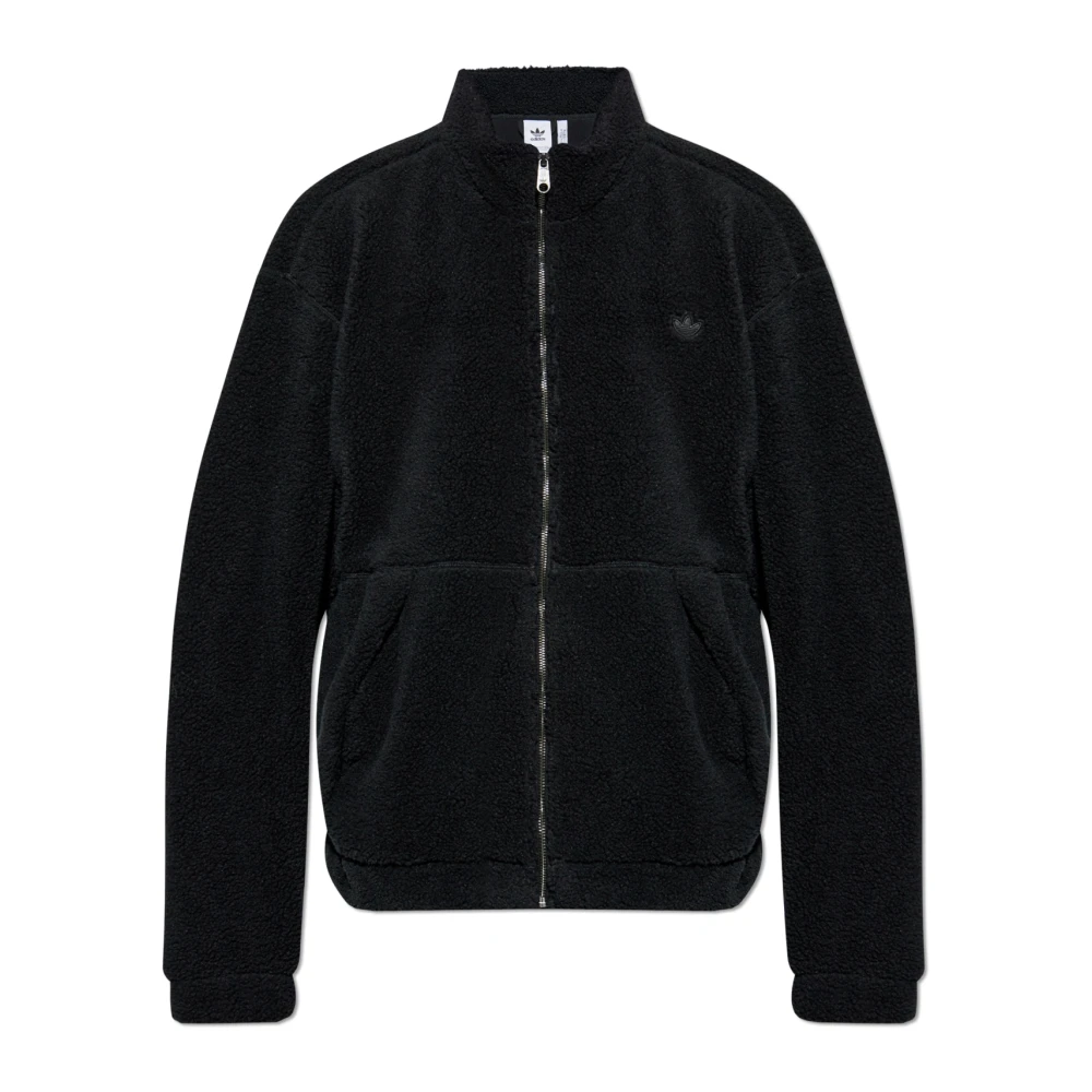 Adidas Originals Premium Essentials Full Zip Sherpa Fleece Black- Heren Black