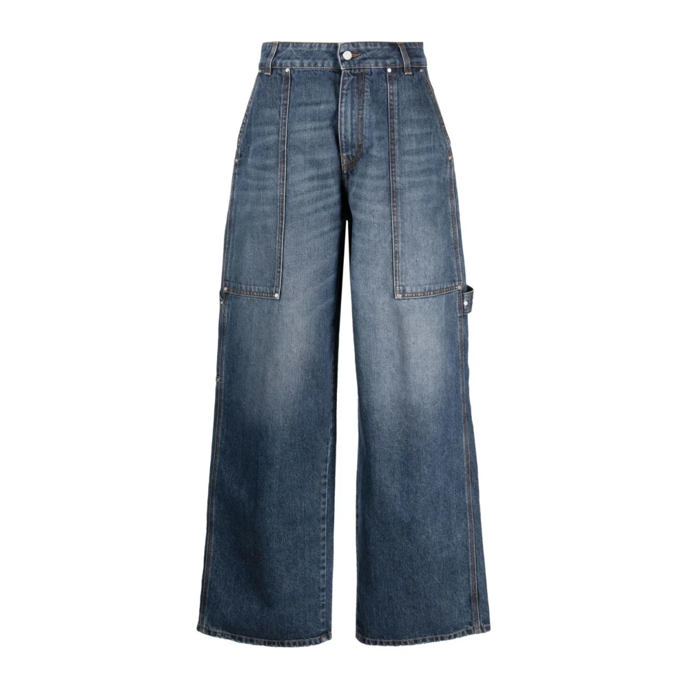 Stella Mccartney Women's Blue Wide Leg Carpenter Jeans
