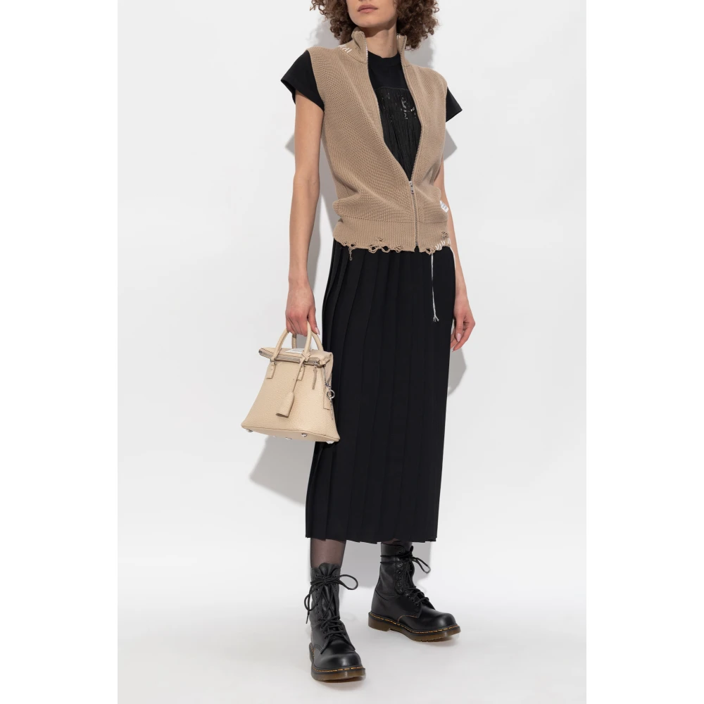 MM6 Maison Margiela Plooirok Black Dames
