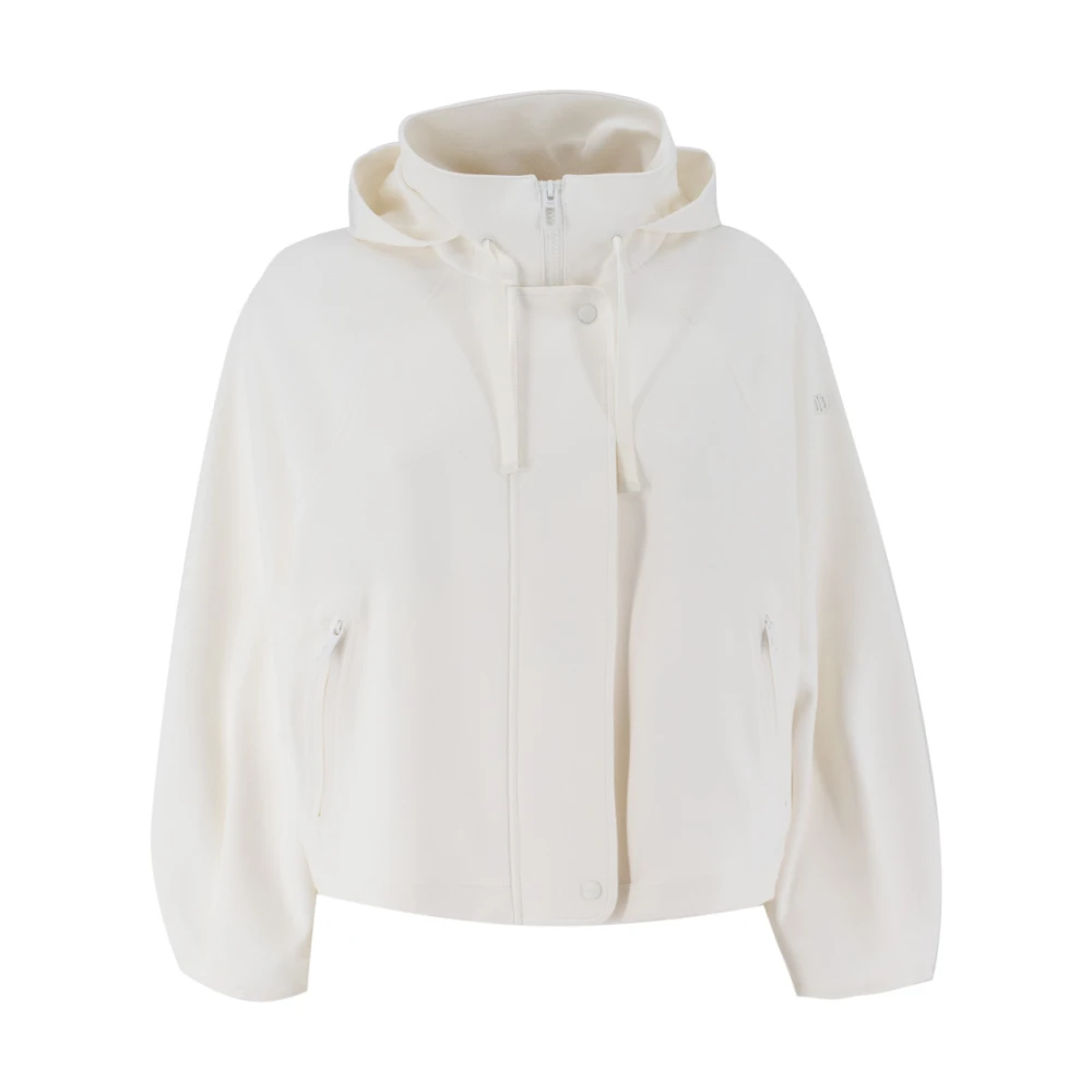 Duno Technische Stof Hoodie Jas White Dames
