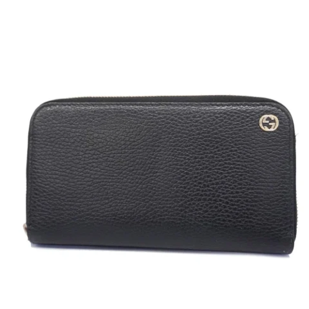 Gucci Vintage Pre-owned Leather wallets Black Heren