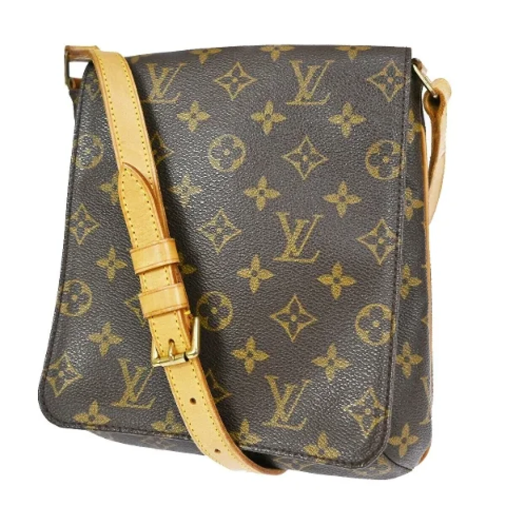 Louis Vuitton Vintage Pre-owned Cotton shoulder-bags Brown Dames