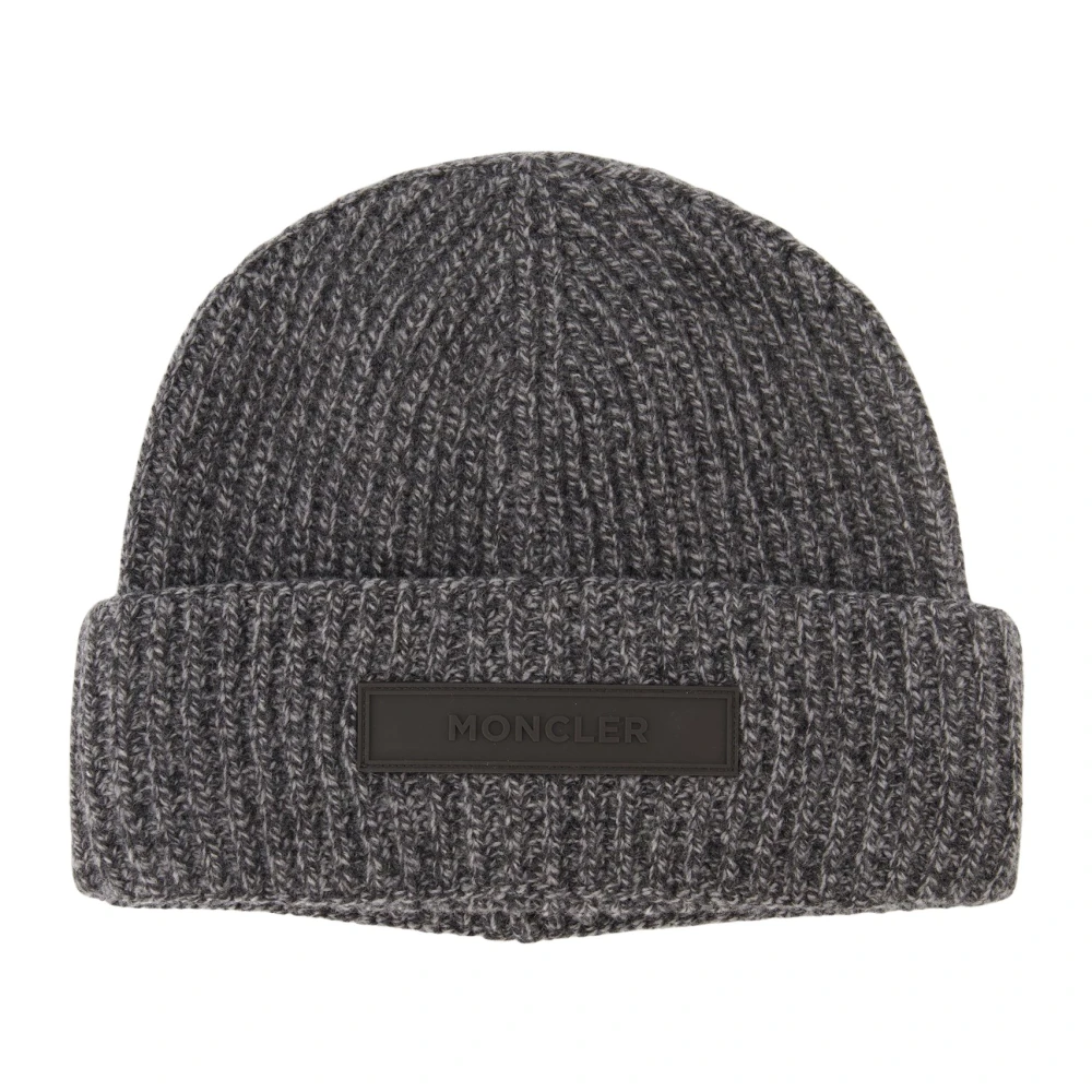 Moncler Uomo Grigio - Lana E Cashmere Beanie - Accessories - One Size