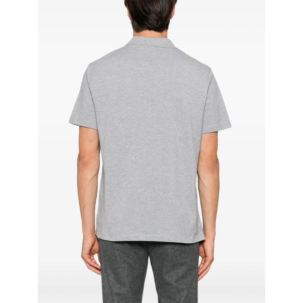 A.p.c. Katoenen poloshirt met 3 knopen Gray Heren