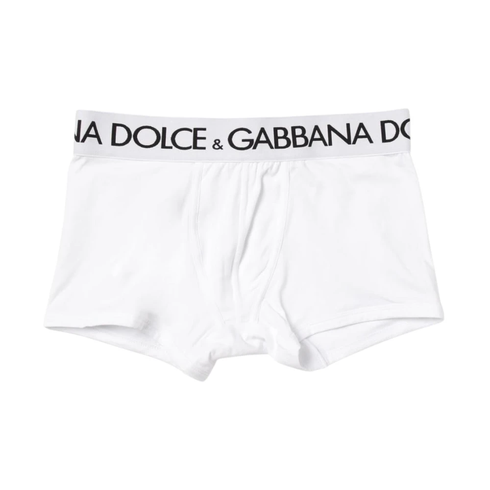 Dolce & Gabbana Men's White Bottoms,, Stylish Black Underwear Large