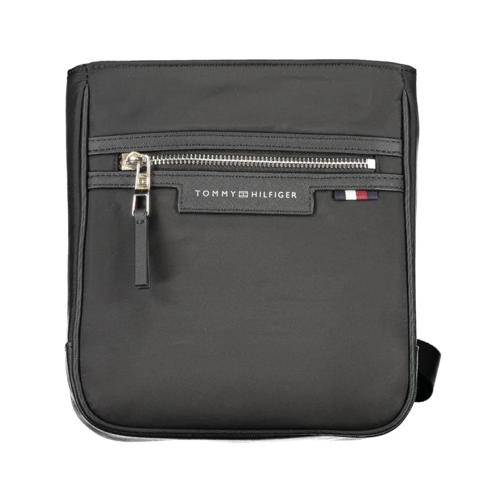 Tommy Hilfiger Men's Black Messenger Bags, One Size, Shoulder Bag With Adjustable Strap
