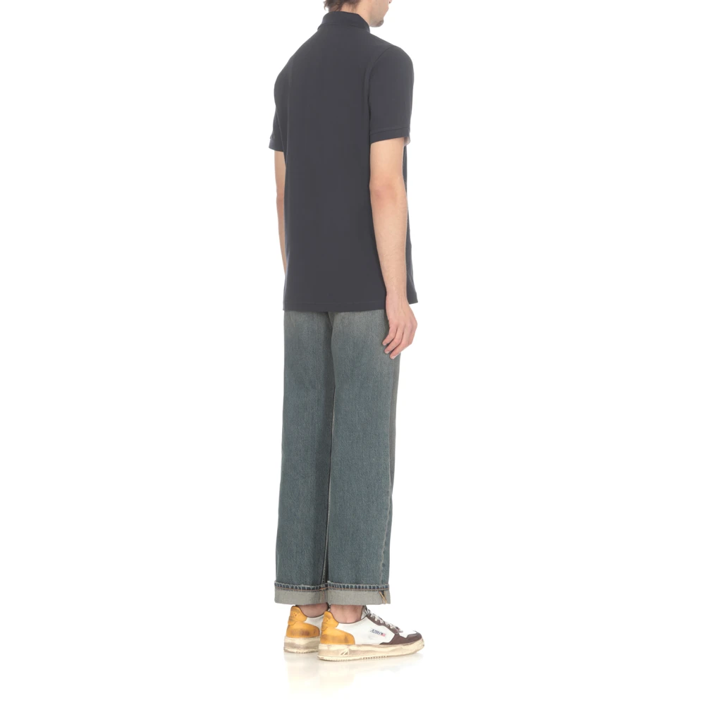 Fay Polo Shirts Blue Heren