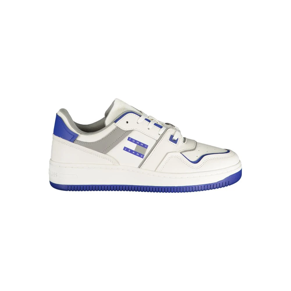Tommy Hilfiger Men's White Sneakers,, Polyester Sneaker Size 6 Uk