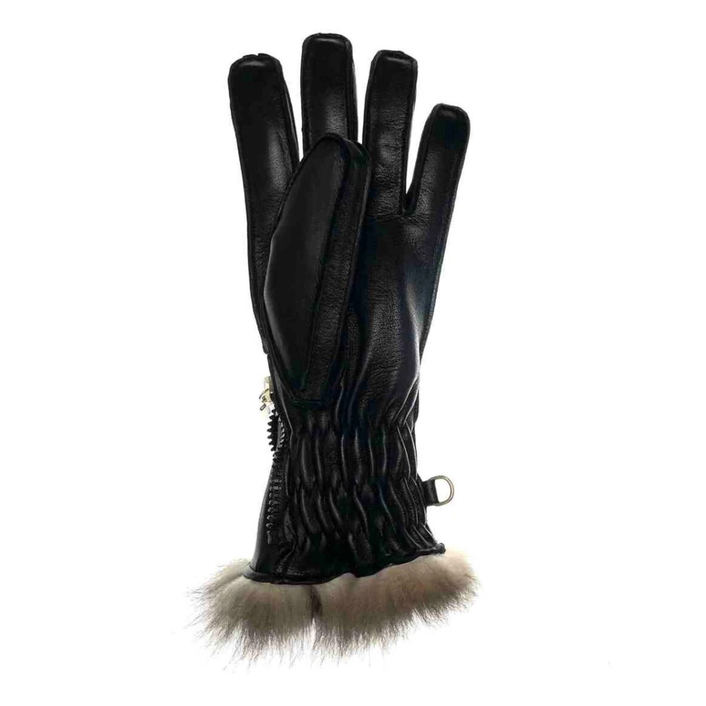 Restelli Guanti Nappa Ski Handschoenen in Zwart Black Unisex