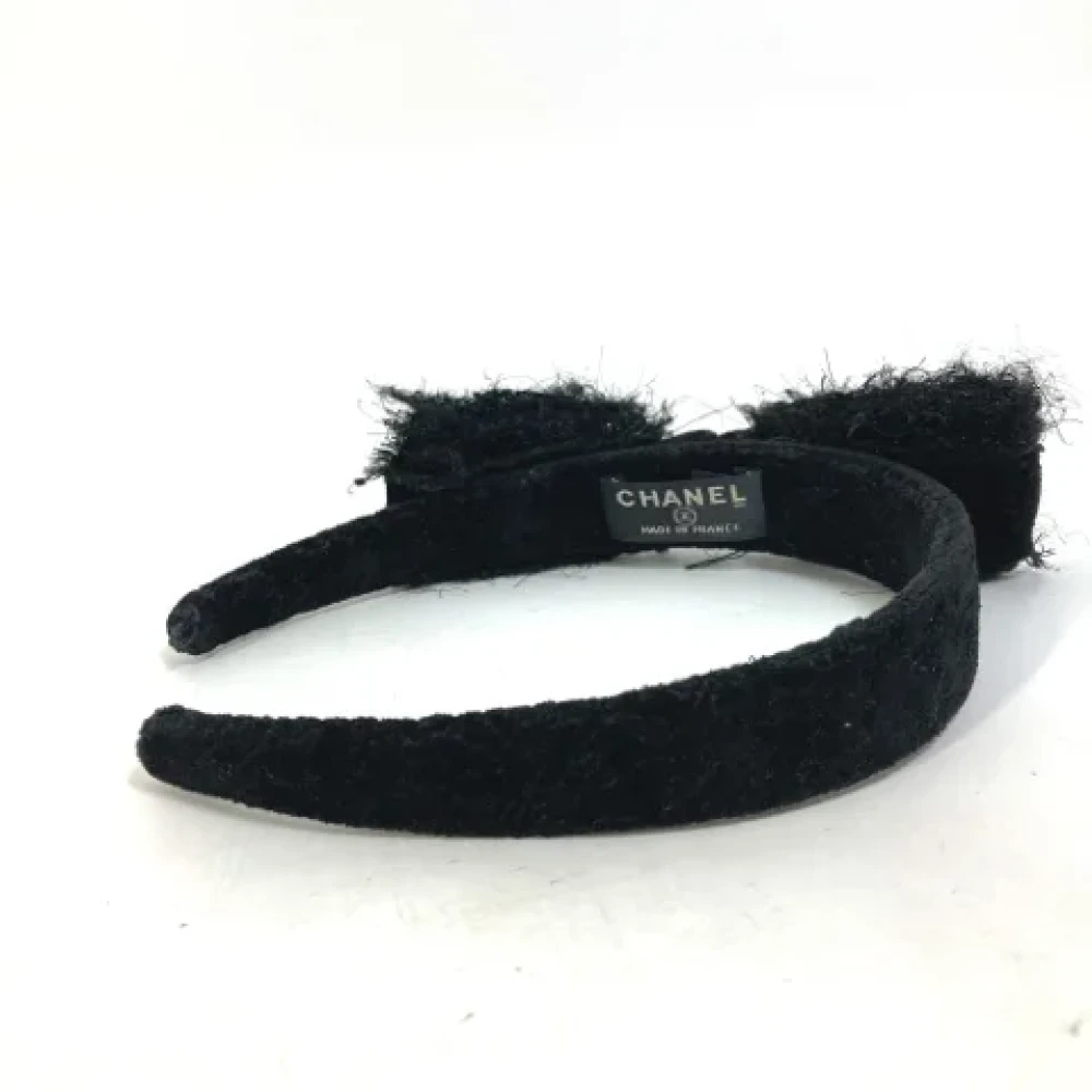 Chanel Vintage Pre-owned Fabric hair-accessories Black Dames