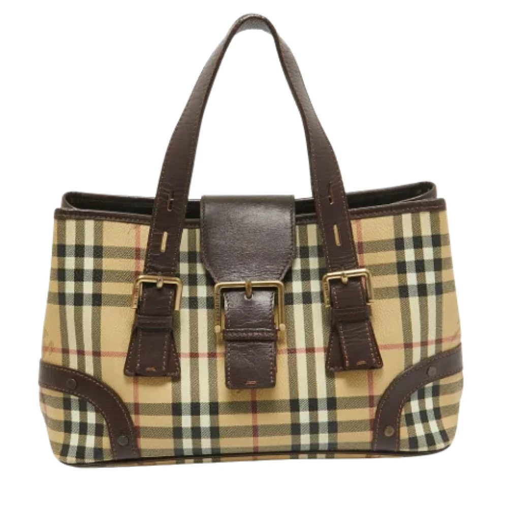 Burberry Vintage Pre-owned Leather totes Brown Dames
