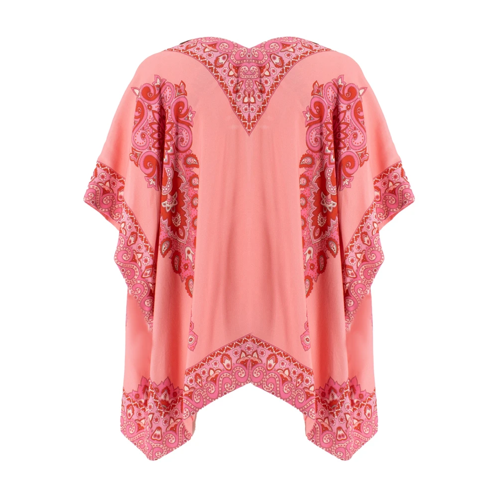ETRO Asymmetrische Kesa Sundress met Medaillonprint Pink Dames
