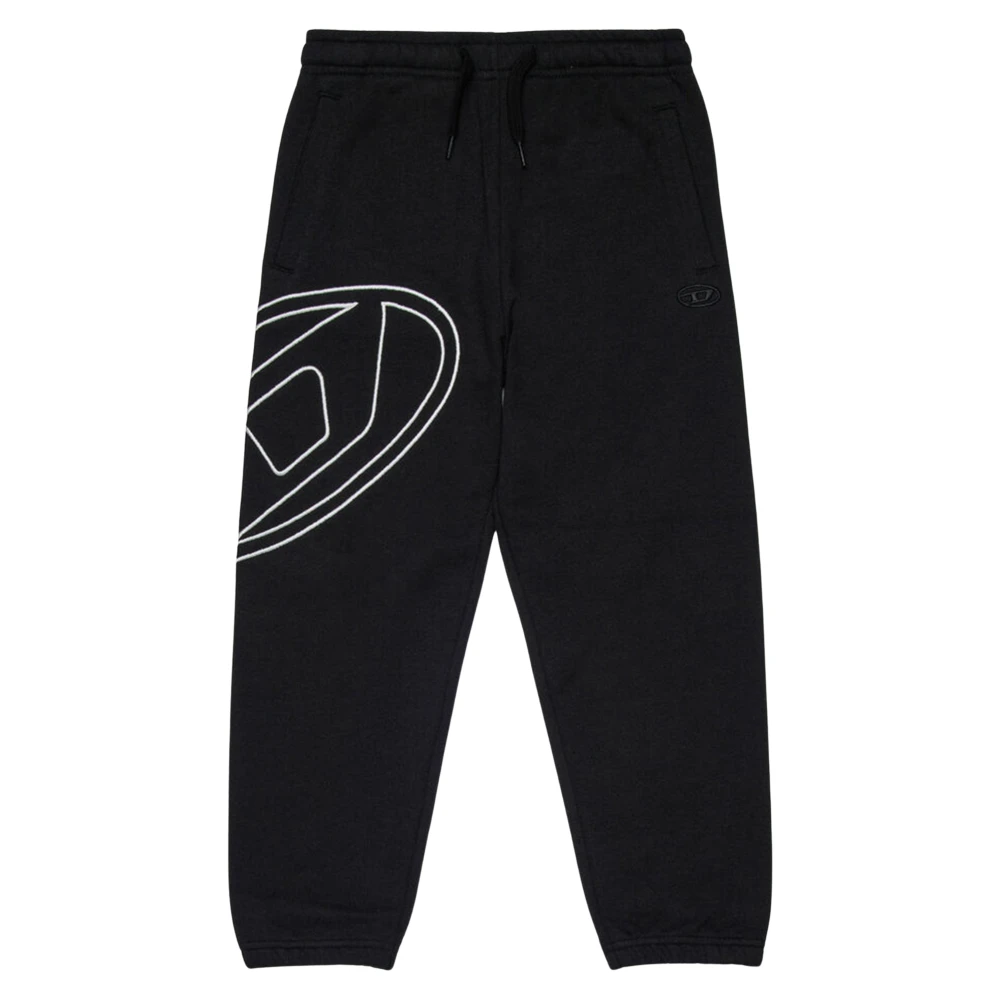 Diesel Men's Black Oval D Logo Joggers