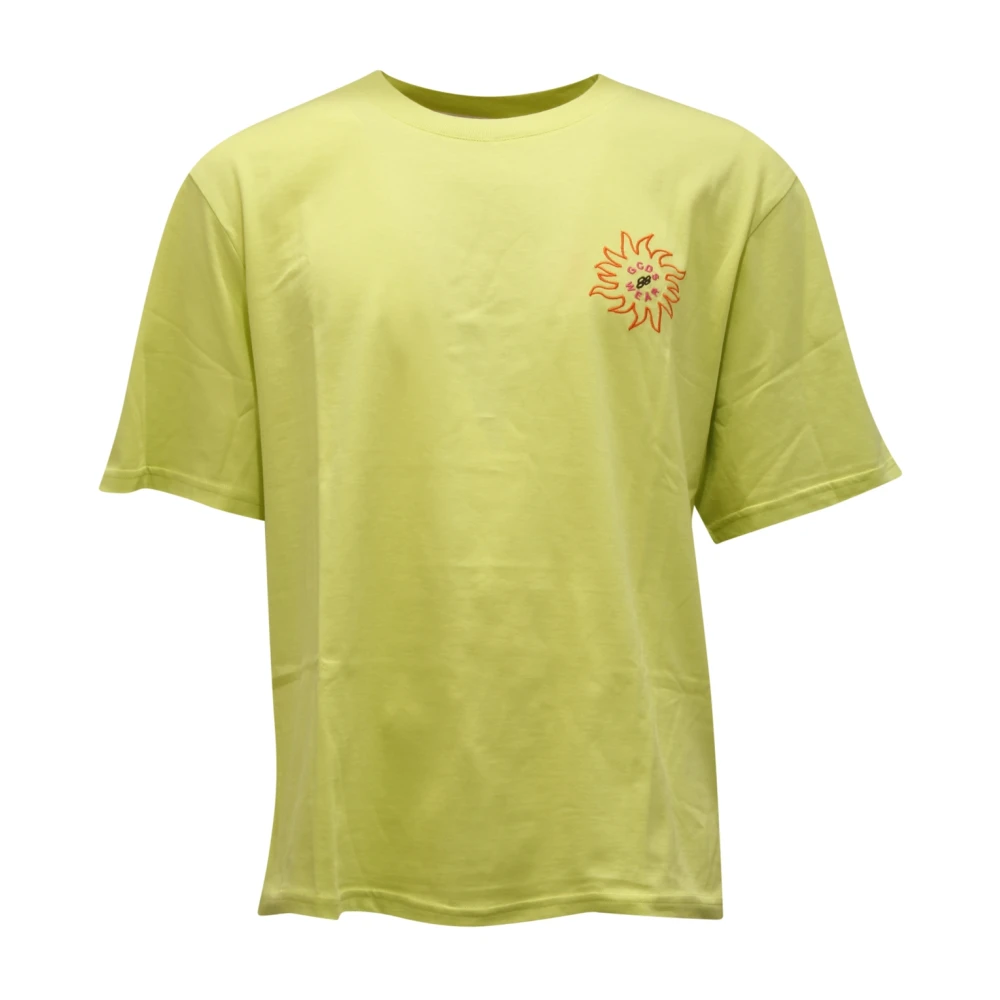 Gcds Green T-Shirts, Male, Xs, Logo-Print Detail T-Shirt