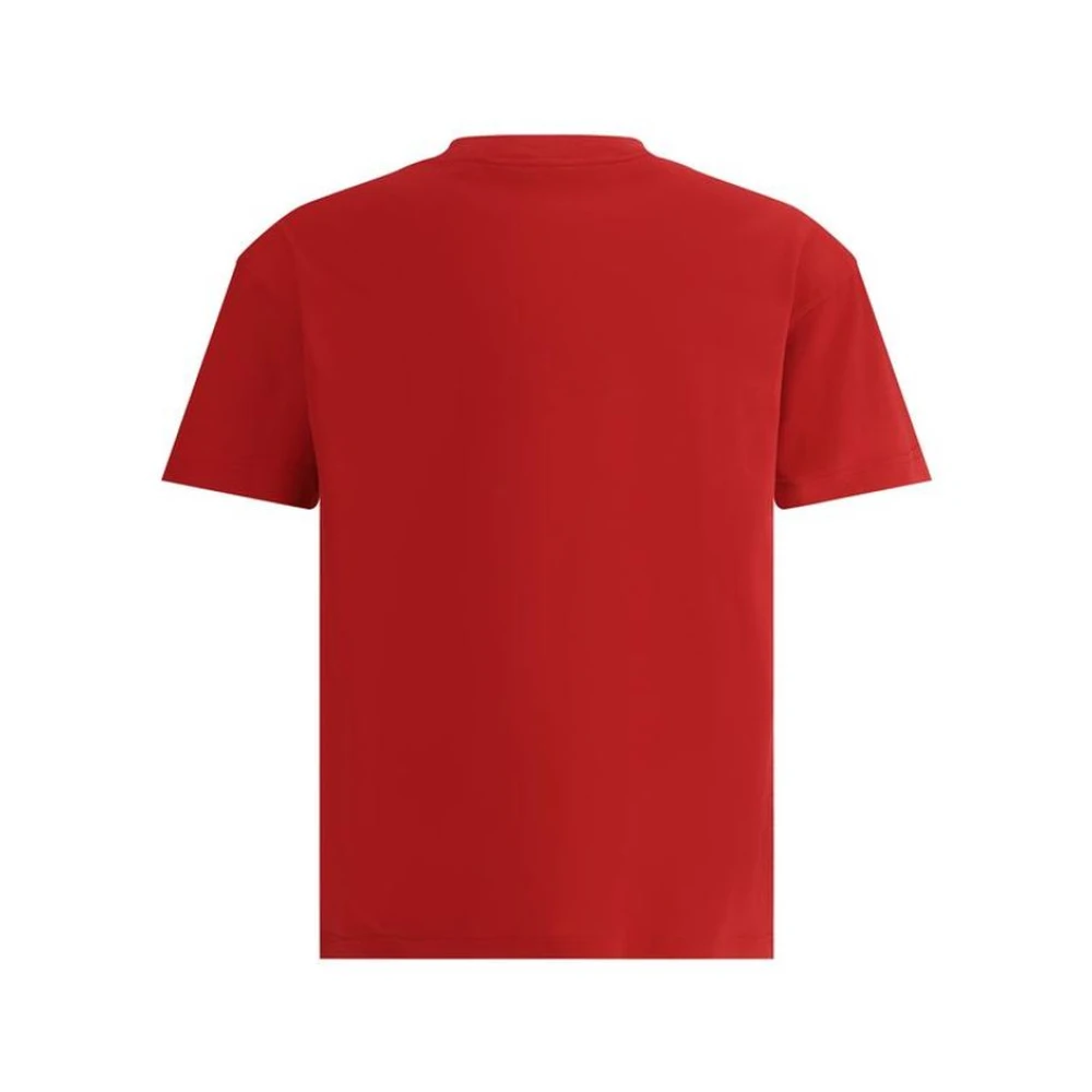 Palm Angels Beerprint Crew Neck T-shirt Red Heren