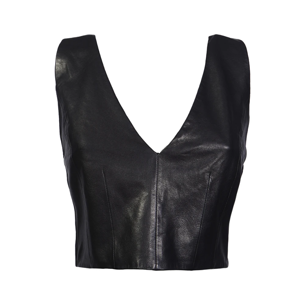 IRO Zwarte Top Fumiko Stijl Black Dames