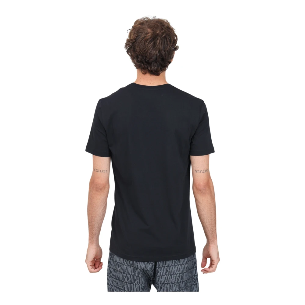 Moschino Zwarte korte mouw logo T-shirt Black Heren