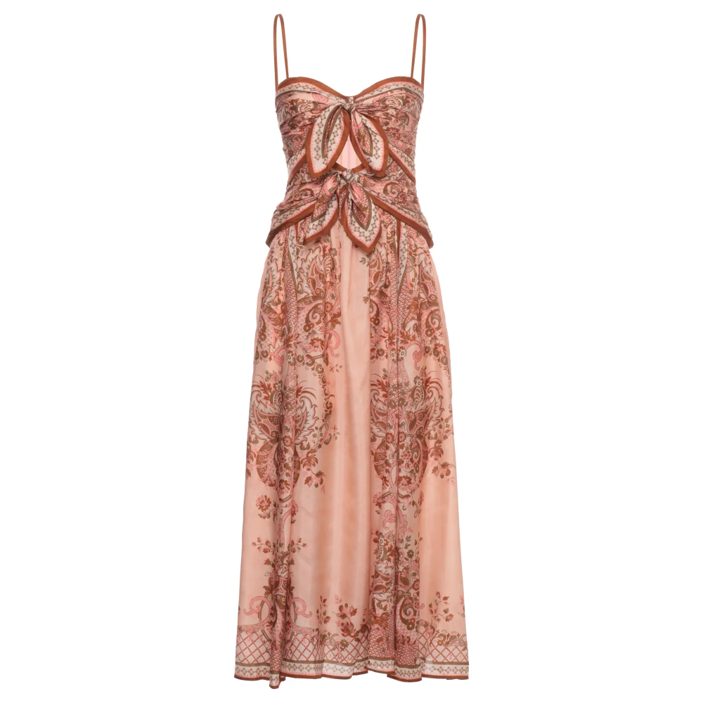 Zimmermann Multicolor Aster Scarf Print Midi Dress - Female - Maxi Dresses - S - Dresses