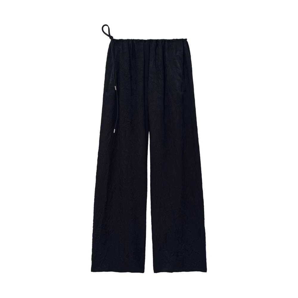 Proenza Schouler Gekreukte Flou Elastische Taille Broek Black Dames
