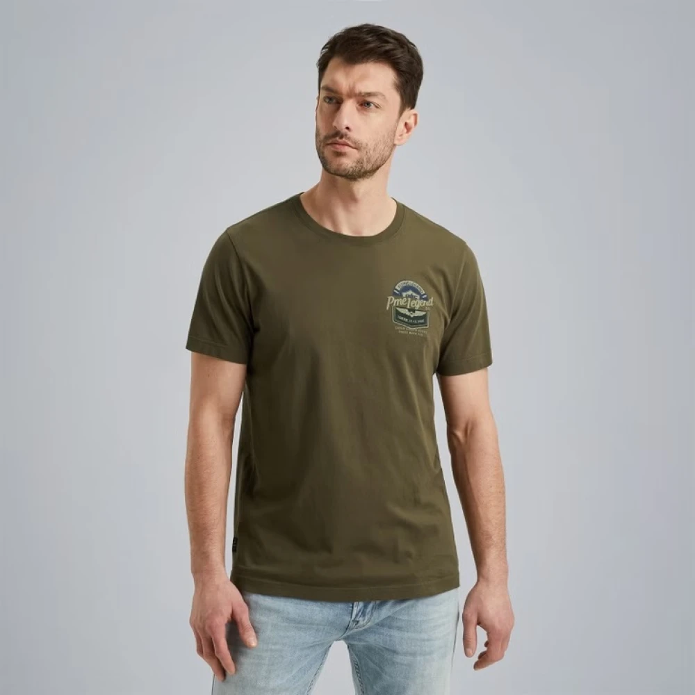 PME Legend Cargo Style Jersey T-Shirt Green Heren