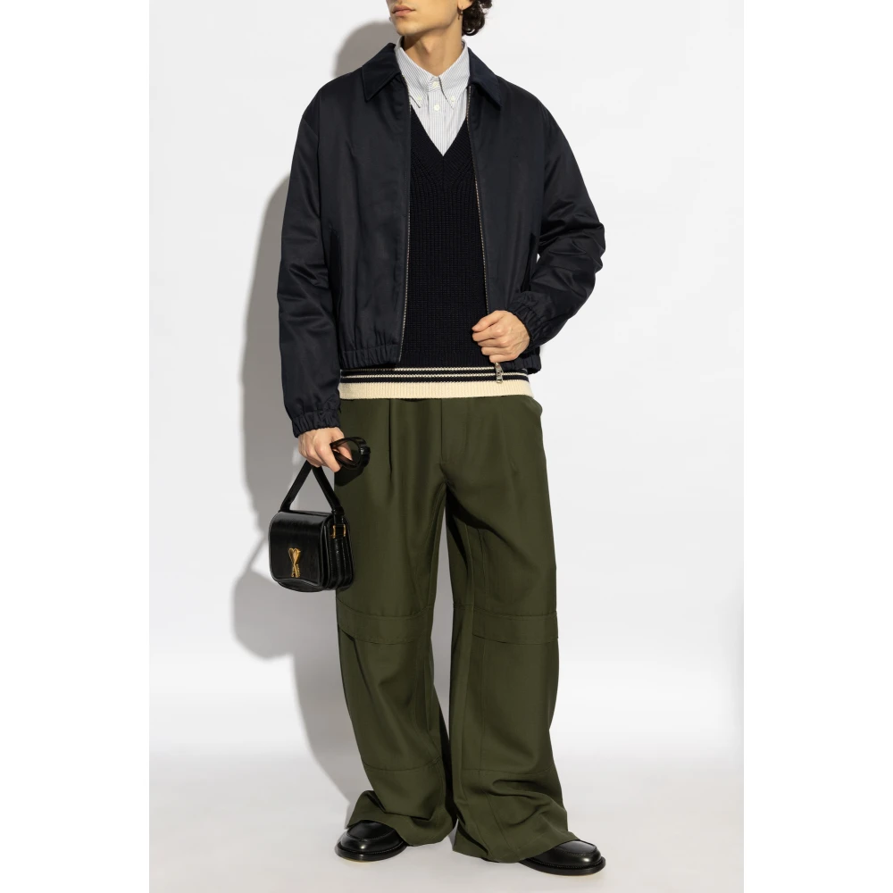 Ami Paris Collared Jacket Blue Heren