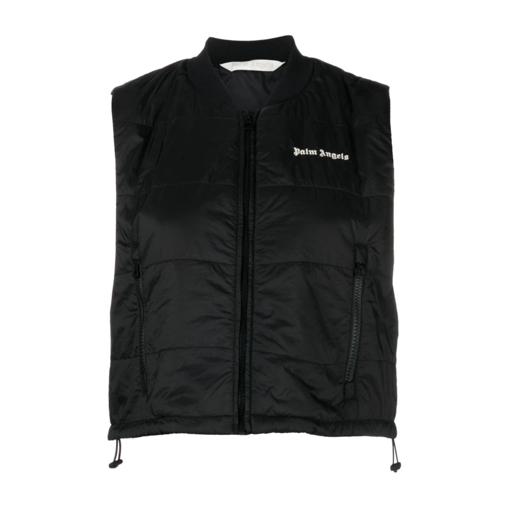 Palm Angels Damen Schwarz Jacken, K, Sgröße: