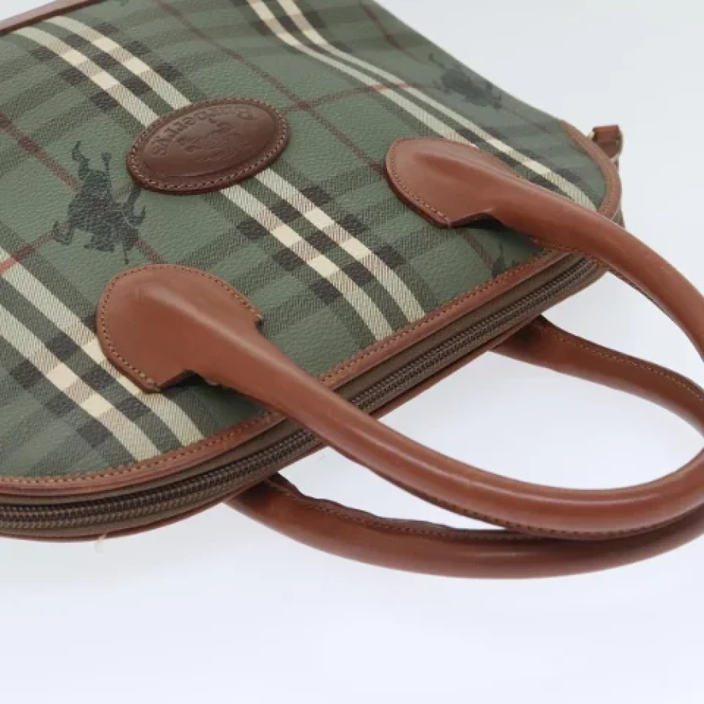 Burberry Vintage Pre-owned Canvas handbags Green Dames