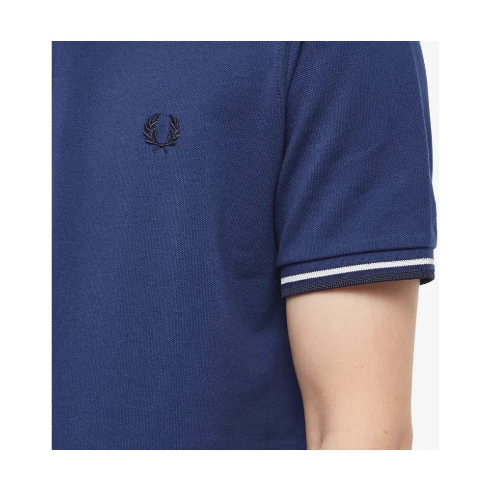 Fred Perry Twin Tipped Polo Navy Wit Blue Heren