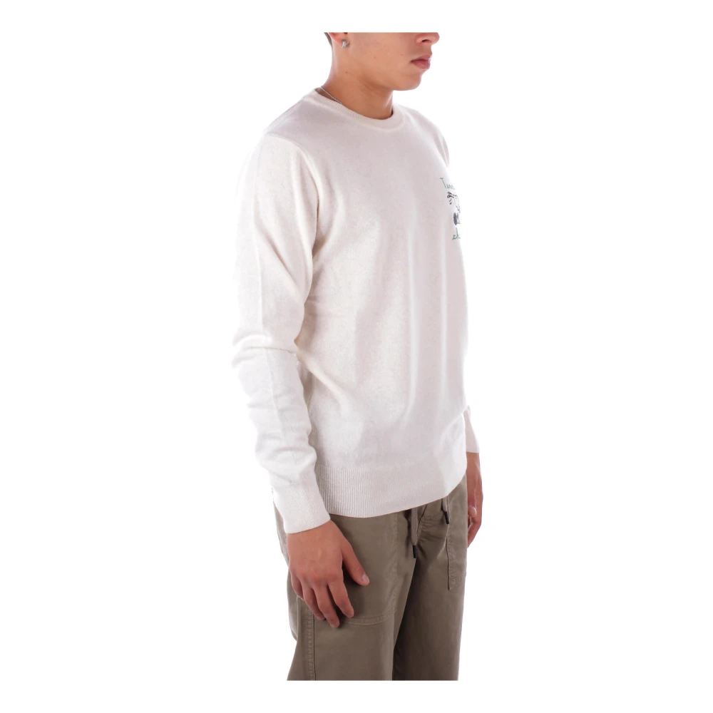 Saint Barth Crème hoodie met voorzaklogo Beige Heren