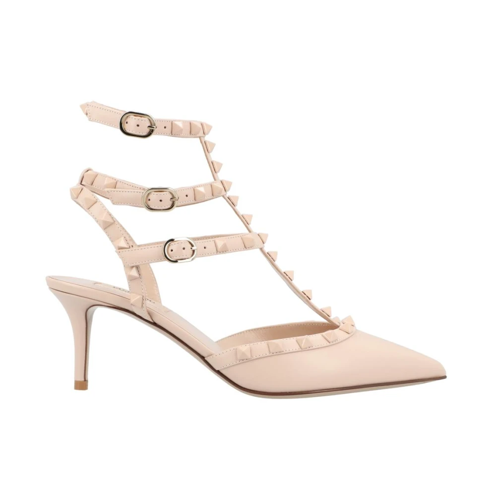 Valentino Garavani Beige Rockstud PointToe Pumps
